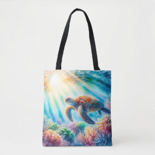 Tote Bag Sous la tortue de mer
