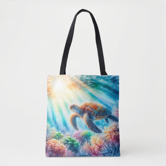 Tote Bag Sous la tortue de mer (Devant)