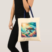 Tote Bag Sous la tortue de mer (Devant (produit))