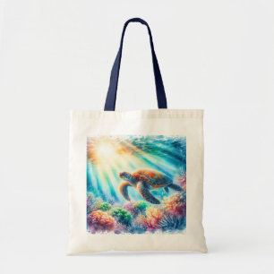 Tote Bag Sous la tortue de mer