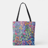Tote Bag Sous l'aquarelle de la mer Florale pourpre (Dos)