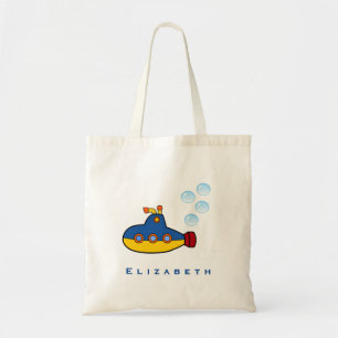 Tote Bag Sous-marin de Jouet Jaune et Bleu avec bulles d'ea