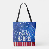 Tote Bag Soutenez Kamala Harris 2024 Progrès et unité (Dos)