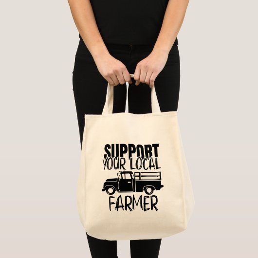 Tote Bag Soutenez votre camion agricole local (Devant (produit))