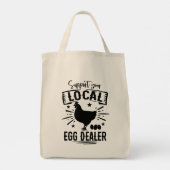 Tote Bag Soutenez votre marché local de négociants d'oeufs (Dos)