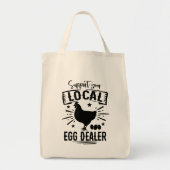 Tote Bag Soutenez votre marché local de négociants d'oeufs (Devant)