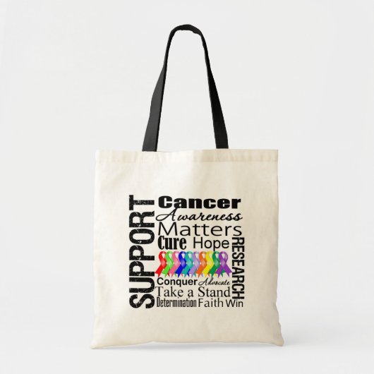 Tote Bag Soutenir la sensibilisation à tous les cancers (Devant)