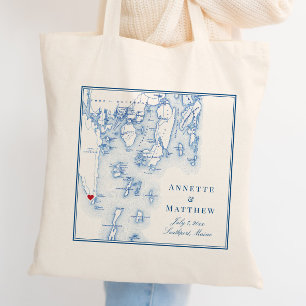 Tote Bag Southport Boothbay Harbour Maine Mariage Bienvenue