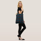 Tote Bag Southwestern Symmetrical Tiled Pattern Line Art (Sur le modèle)