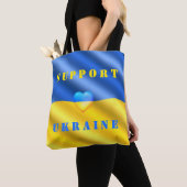 Tote Bag Soutien à l'Ukraine - Liberté Paix - Drapeau de l' (De près)