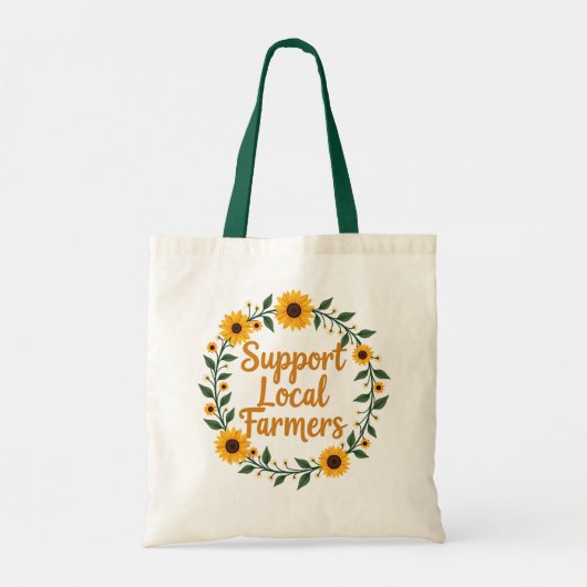 Tote Bag Soutien aux agriculteurs locaux Conception de la c (Dos)