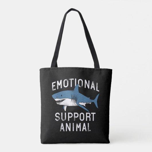 Tote Bag Soutien émotionnel Animal drôle Effrayant Shark Pu (Dos)
