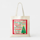 Tote Bag Souvenir de Noël 2020 (Dos)