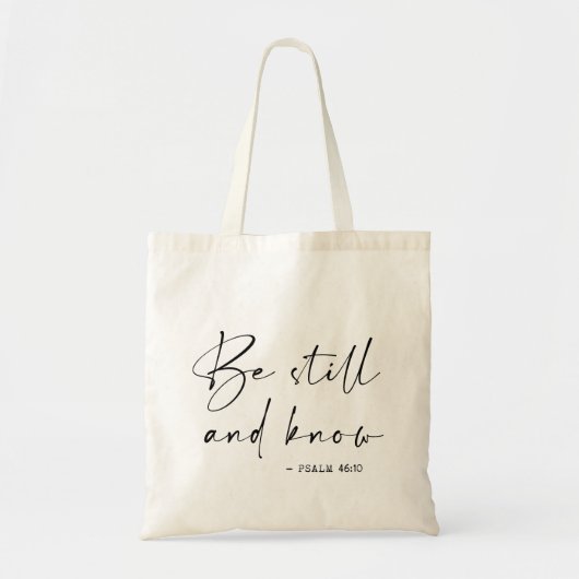 Tote Bag Soyez calme et connaissez (Devant)