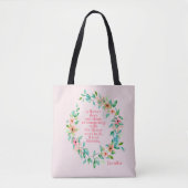 Tote Bag Soyez Comme Une Citation De Fleur Tropical Floral  (Devant)