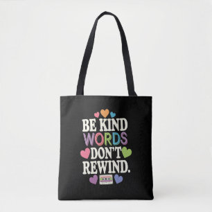 Tote Bag Soyez des mots gentils ne remuez pas drôle