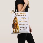 Tote Bag Soyez Fort et Courageux (De près)