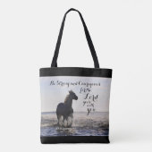 Tote Bag Soyez forte et courageuse Bible Verse Deut 31 Hors (Dos)
