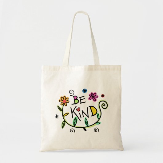 Tote Bag Soyez gentil Citer Mignonne Typographie (Devant)