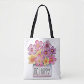 Tote Bag Soyez heureux (Devant)