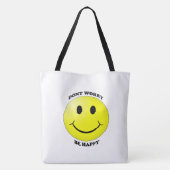 Tote Bag Soyez heureux Smiley (Dos)