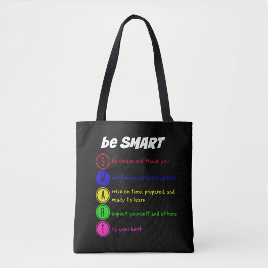 Tote Bag Soyez intelligent (Devant)