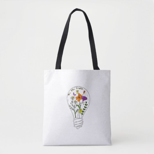 Tote Bag Soyez La Citation Motivationnelle Du Fleur sauvage (Devant)