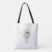 Tote Bag Soyez La Citation Motivationnelle Du Fleur sauvage (Dos)