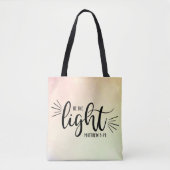 Tote Bag Soyez la Lumière Matthieu 5:14 (Devant)