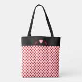 Tote Bag Soyez rose rouge de pois de coeur de (Dos)