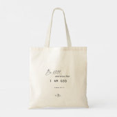 Tote Bag Soyez toujours et sachez que je suis Dieu Écriture (Dos)