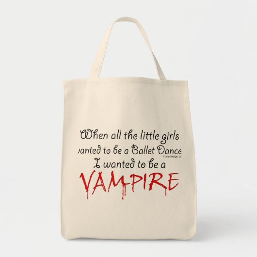 Tote Bag Soyez un vampire (Devant)