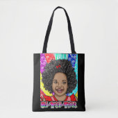 Tote Bag Soyez-vous fatigant | Fille de couleur | Pop Art (Devant)