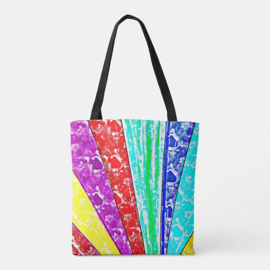 Tote Bag Soyez-vous fatigant | Fille de couleur | Pop Art (Dos)