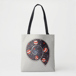 Tote Bag Space Galaxy Fun Planètes Astronomie Escargot