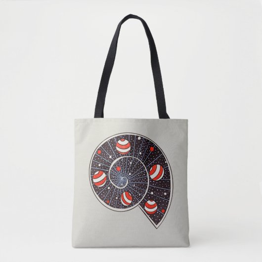 Tote Bag Space Galaxy Fun Planètes Astronomie Escargot (Devant)