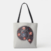 Tote Bag Space Galaxy Fun Planètes Astronomie Escargot (Dos)