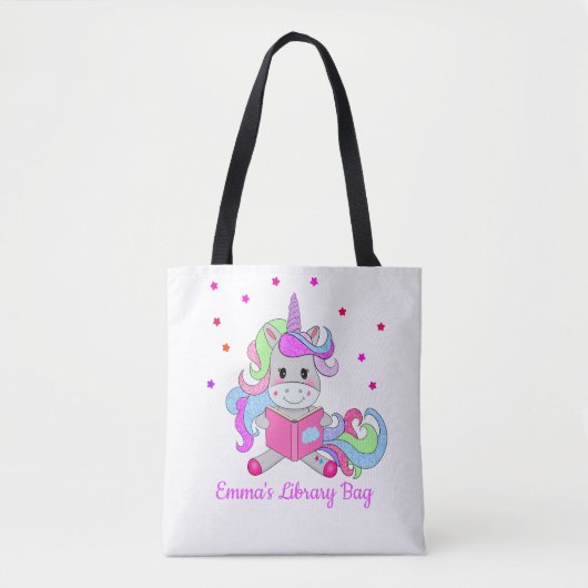 Tote Bag Sparkling Parties scintillant Unicorne Lire Son No (Devant)
