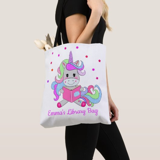 Tote Bag Sparkling Parties scintillant Unicorne Lire Son No (De près)
