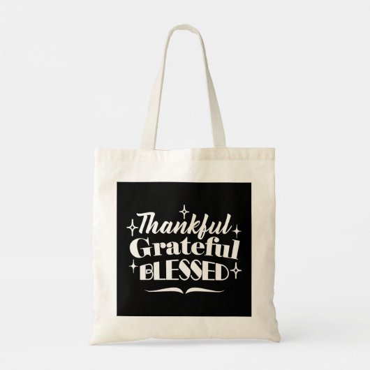 Tote Bag Sparkling Thanksgiving Devis Holiday Design (Dos)