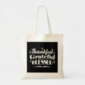 Tote Bag Sparkling Thanksgiving Devis Holiday Design (Devant)