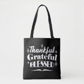Tote Bag Sparkling Thanksgiving Devis Holiday Design (Devant)