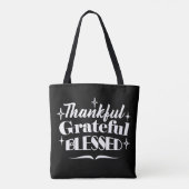 Tote Bag Sparkling Thanksgiving Devis Holiday Design (Dos)