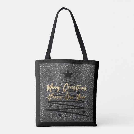 Tote Bag Sparkly Black Tote (Dos)