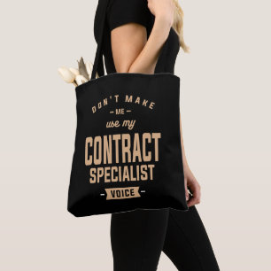 Tote Bag Spécialiste des contrats Profession d'emploi Funny