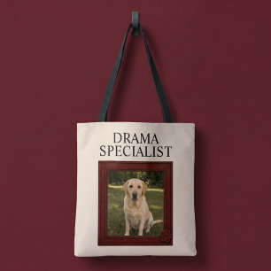 Tote Bag Spécialiste du drame Photo de chien drôle personna