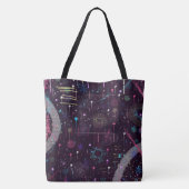 Tote Bag Spectacle de feux d'artifice : Art abstrait (Dos)