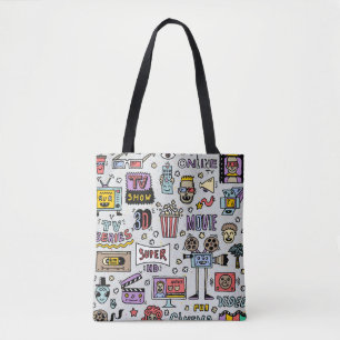 Tote Bag Spectacles, séries et films Drôle Doodle vintage s