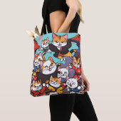 Tote Bag Spectaculaire Chat Kung-Fu (De près)