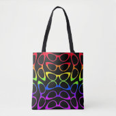 Tote Bag Spectaculaire Motif arc-en-ciel lunettes pour oeil (Devant)